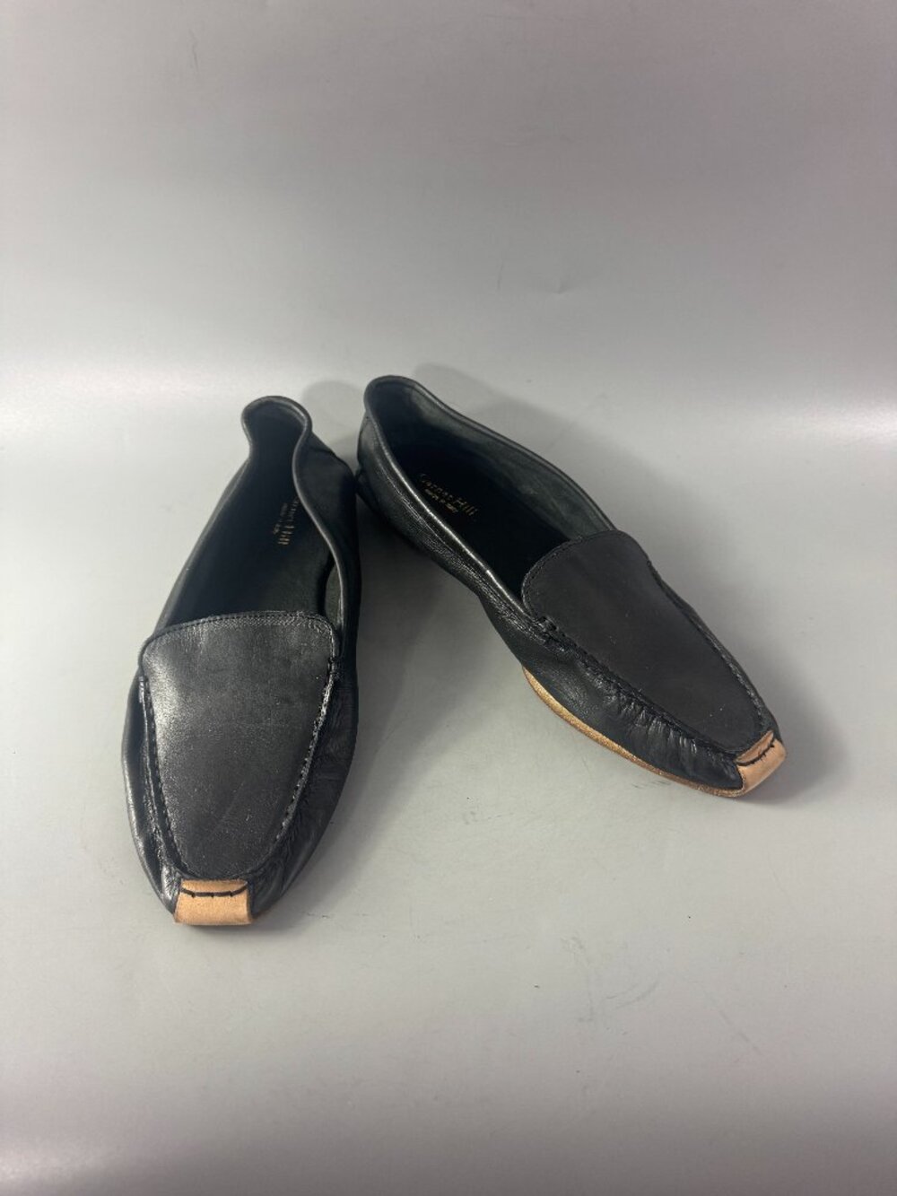 Garnet Hill Glove Soft Black Leather Loafer, Size 10
